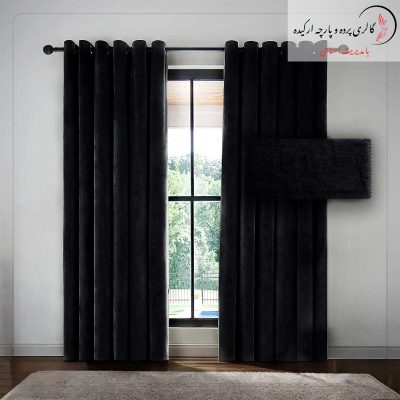 پرده مخمل شانل با بافت نرم و براق مناسب برای دکوراسیون‌های لوکس