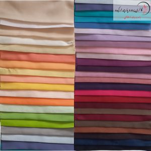 پارچه حریر ساده با بافت نرم و شفاف، مناسب برای پرده‌ها و لباس‌های سبک