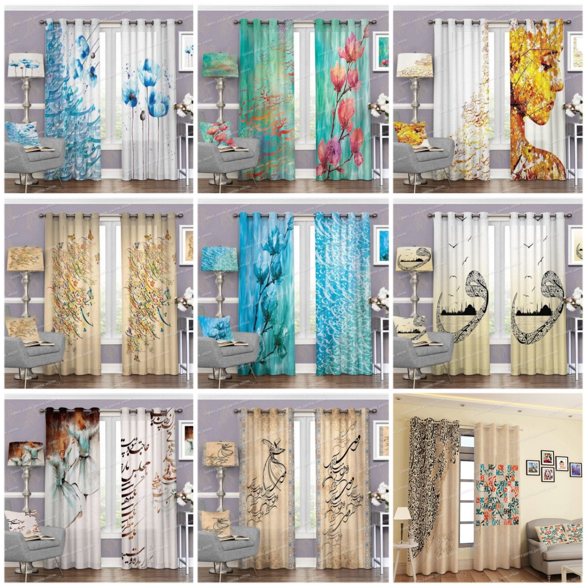 InShot_20240119_171003332 پرده چاپی طرح نستعلیق با چاپ دیجیتال و کیفیت بالا