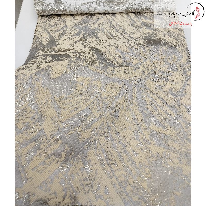 پارچه ژاکارد سیم‌ دوزی شده طرح پتینه با طراحی برجسته و جلوه‌ای خاص