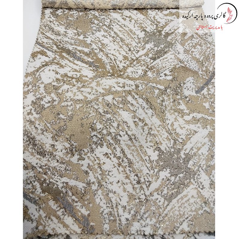 پارچه ژاکارد سیم‌ دوزی شده طرح پتینه با طراحی برجسته و جلوه‌ای خاص