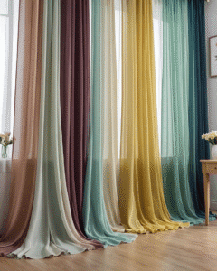 تصویر پارچه حریر با بافت شفاف و سبک